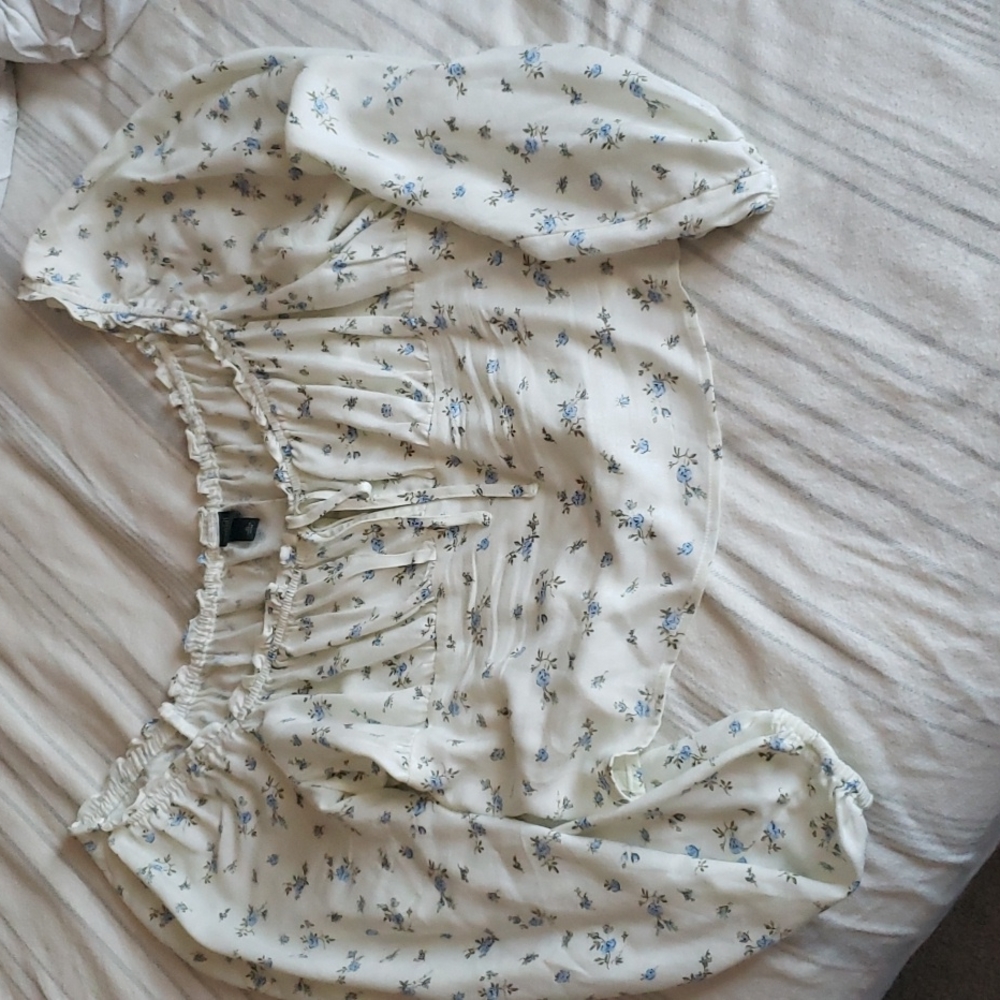 Wild Fable White Peasant Top